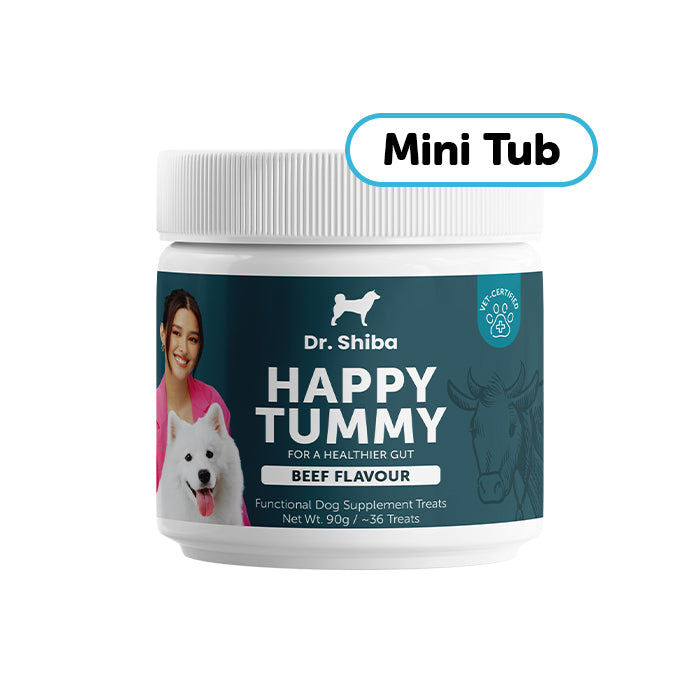 Happy Tummy -  Mini Tub - Probiotic Dog Supplement Treats For A Healthy Gut