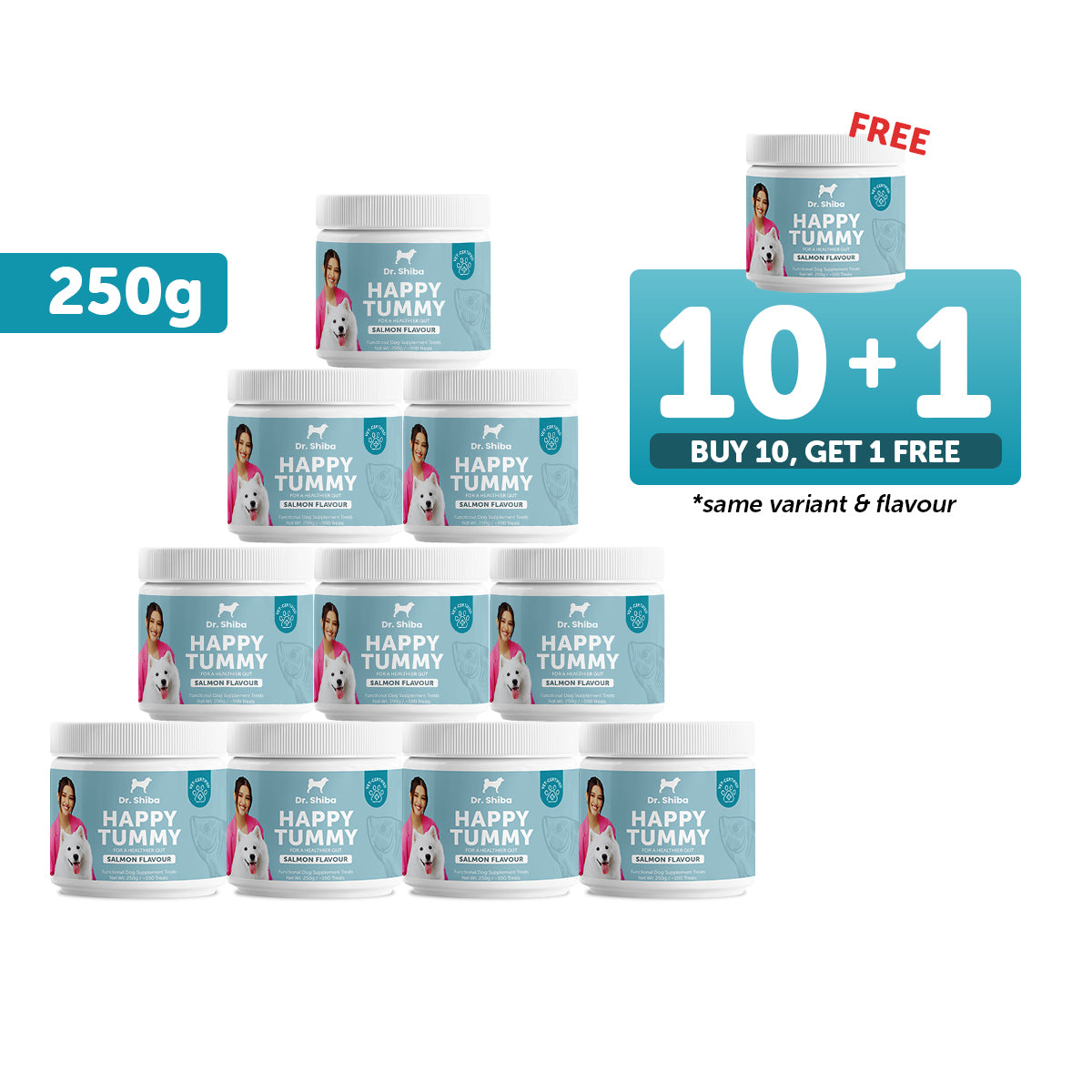 10+1 Promo: Dr. Shiba Happy Tummy (250 g)
